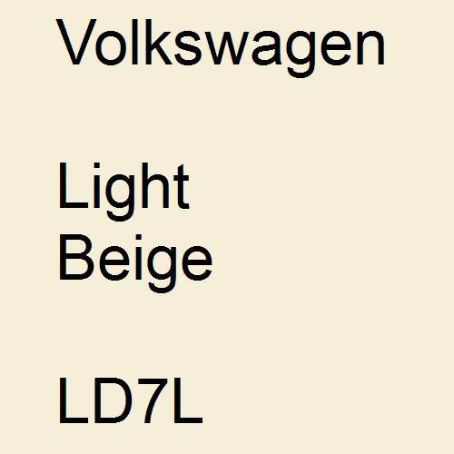 Volkswagen, Light Beige, LD7L.